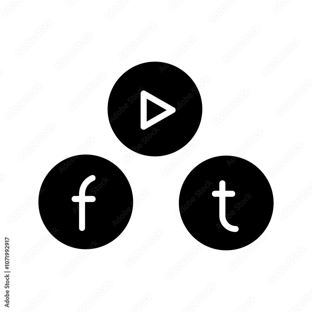 Obraz premium Social Media Vector Icon