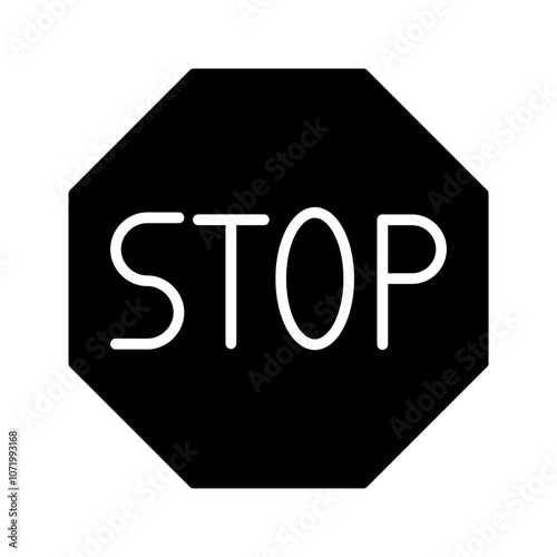 Stop Sign Vector Icon