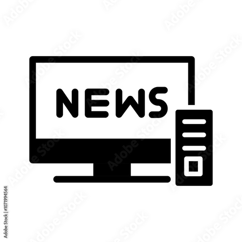 TV News Vector Icon