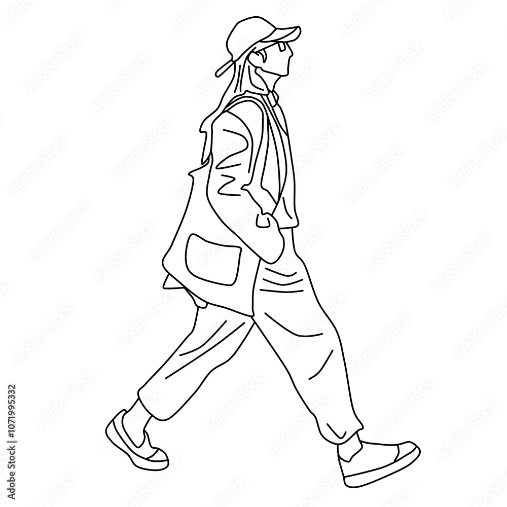 Fototapeta premium sketch of a woman posing