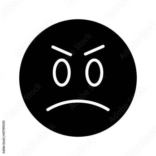 Angry Face Vector Icon