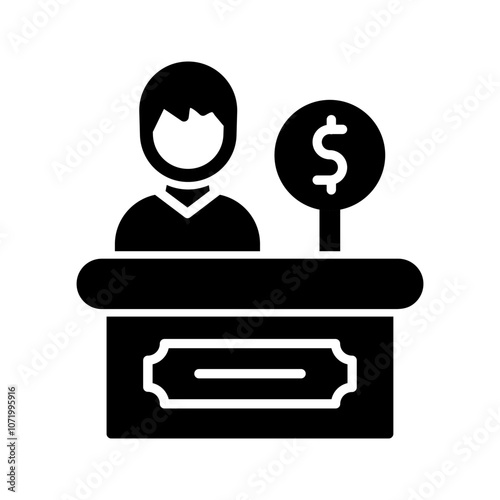 Cashier Vector Icon