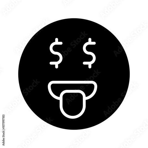 Money-Mouth Face Vector Icon