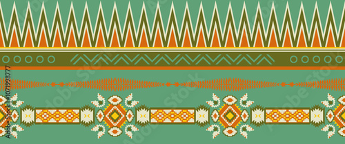 Obraz na płótnie seamless beautiful wallpaper cards border design floral leaf vintage ornament Victorian geometric ethnic print paisley pattern w salonie