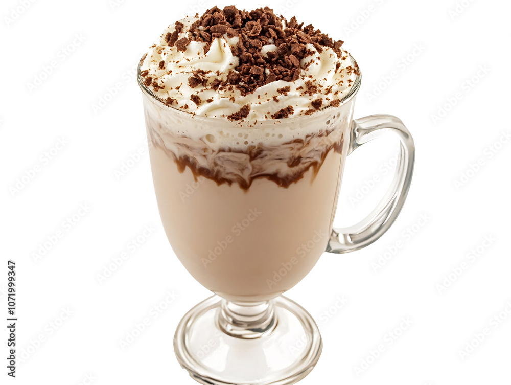a glass cup with a drink and whipped cream a glass cup with a drink and whipped cream