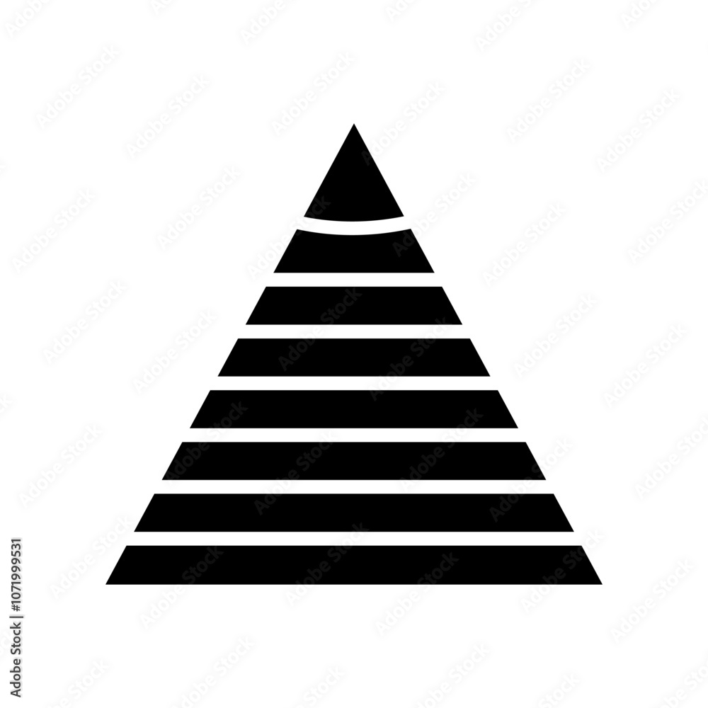 Pyramid Graph Vector Icon Pyramid Graph Vector Icon