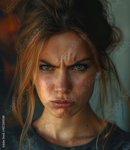 Close Up Portrait of a Caucasian Woman photo