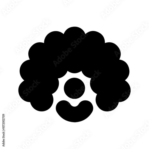 Clown Wig Vector Icon