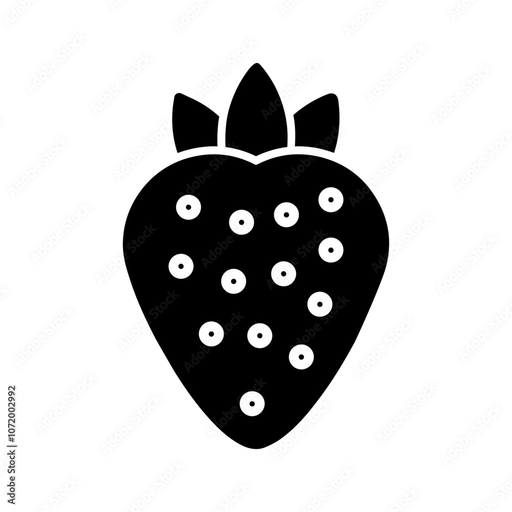 Obraz premium Strawberry Vector Icon