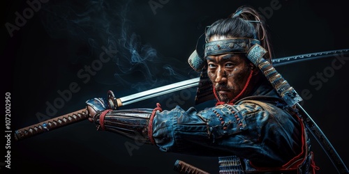 Portrait of a samurai photo