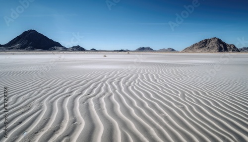 Sand dunes in the desert.