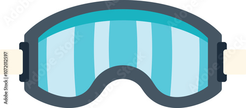 Stylish blue ski goggles offering protection and clear vision for winter sports enthusiasts