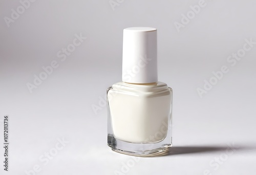 Isolated White Nail Polish Bottle Mockup on White Background