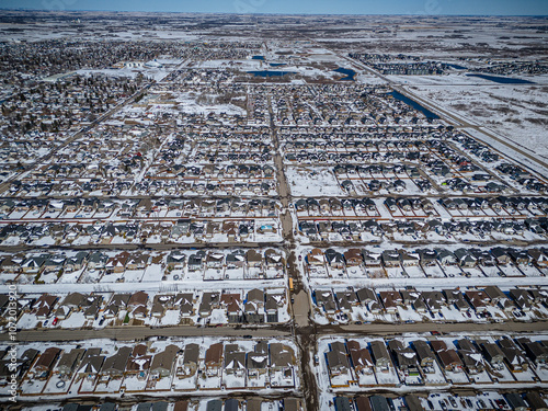 Aerial Drone View of Martensville, Saskatchewan photo