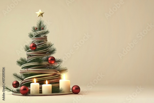 Christmas tree simple backg...