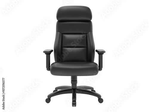 a black office chair with arms