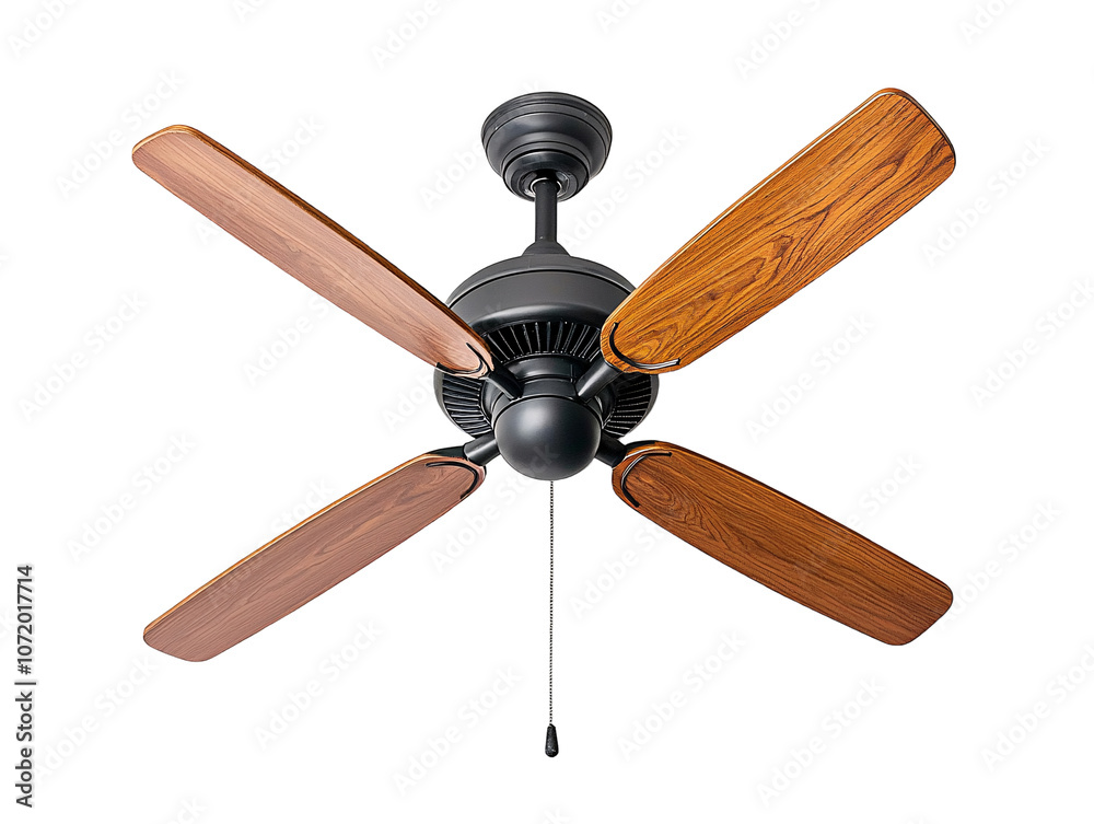 a ceiling fan with wooden blades a ceiling fan with wooden blades