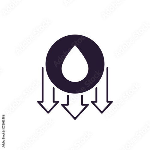 lower cholesterol in blood icon on white, vector
