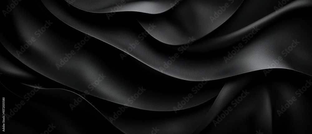 Fototapeta premium a black and white photo of a black fabric