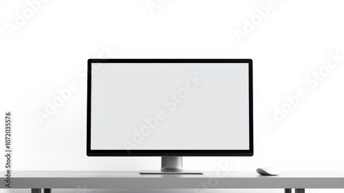 Laptop mock up with clear screen template on white background, touchscreen, empty, isolated