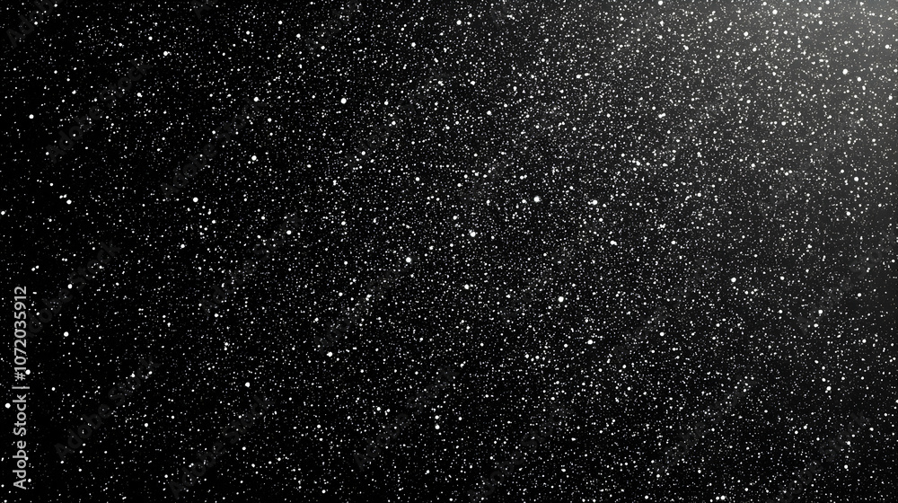 Abstract Black and White Digital Art. White Dots Scattered on a Black Background Abstract Black and White Digital Art. White Dots Scattered on a Black Background