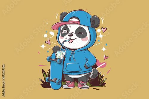 Skateboard Panda's Day Out