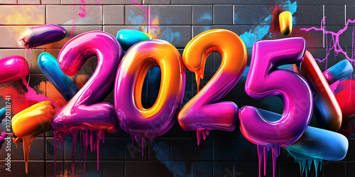 Celebrate the colorful arrival of 2025 with vibrant art