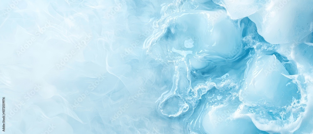 Obraz premium A close up of ice with water splashing out of it