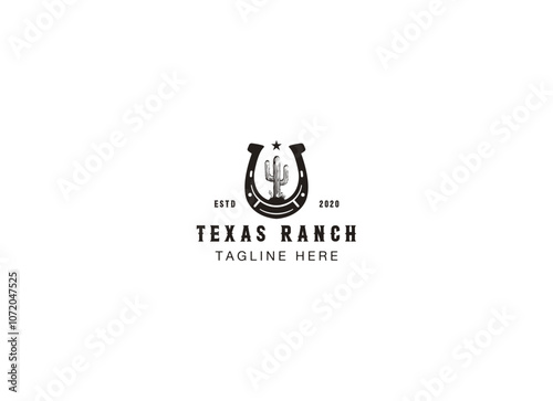 Horse shoes logo icon design template flat vector