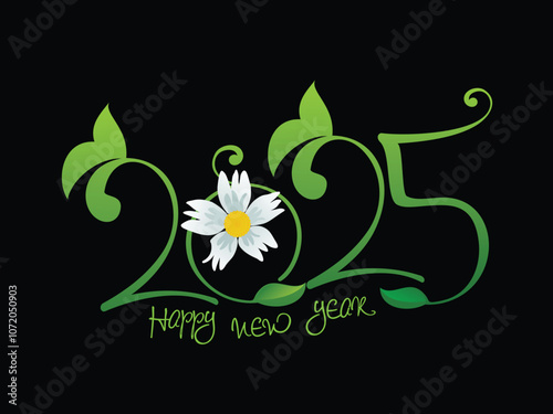 artistic creative eco new year text.eps