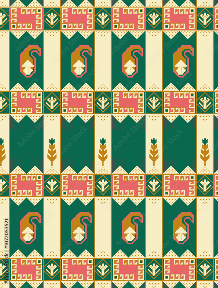seamless beautiful wallpaper cards all over design floral leaf vintage ornament Victorian ethnic geometric print paisley pattern