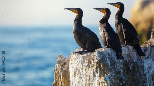 Montana de Oro State Park offers breathtaking views of the Central Coast of California. The park has a stunning beach and cormorants. photo