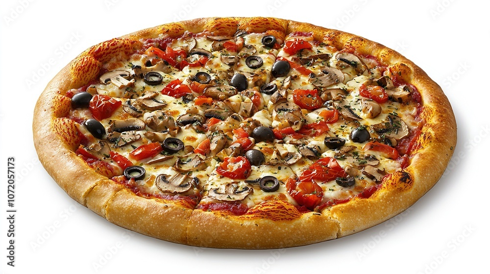 Delicious Vegetarian Pizza Topped with Fresh Mushrooms, Olives, and Tomatoes for a Flavorful and Hearty Meal Option Ideal for Any Occasion Delicious Vegetarian Pizza Topped with Fresh Mushrooms, Olives, and Tomatoes for a Flavorful and Hearty Meal Option Ideal for Any Occasion