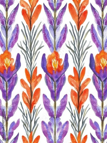 Vibrant Floral Watercolor Pattern