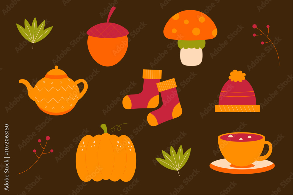 Flat Autumn Illustration