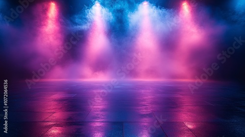 Wallpaper Mural Neon Purple and Blue Stage Background Torontodigital.ca