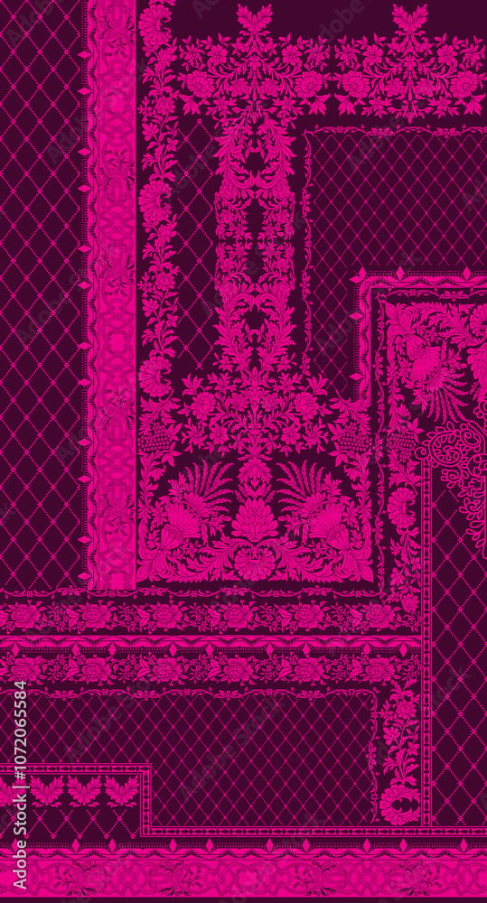 seamless beautiful wallpaper cards border design floral leaf vintage ornament Victorian geometric ethnic print paisley pattern