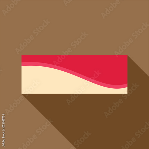 Simple rectangular banner with a red and beige wavy design, perfect for adding a touch of color to any project