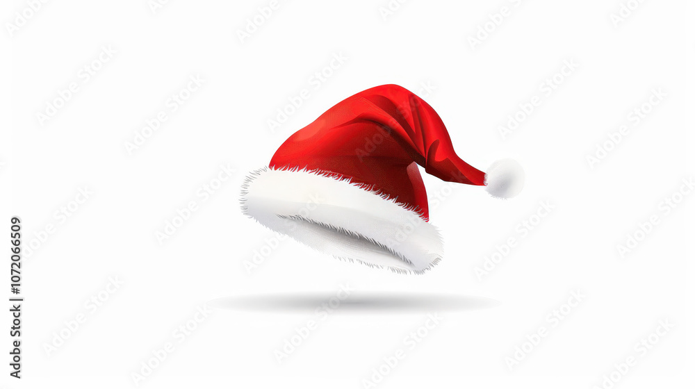 santa claus red hat isolated on white santa claus red hat isolated on white