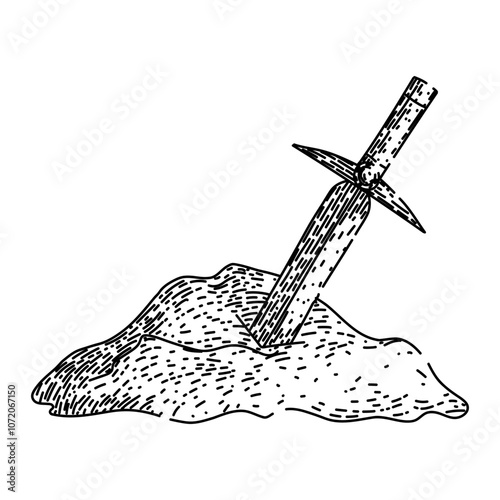 merlin sword stone hand drawn. camelot magic, knights destiny, prophecy britain merlin sword stone vector sketch. isolated black illustration