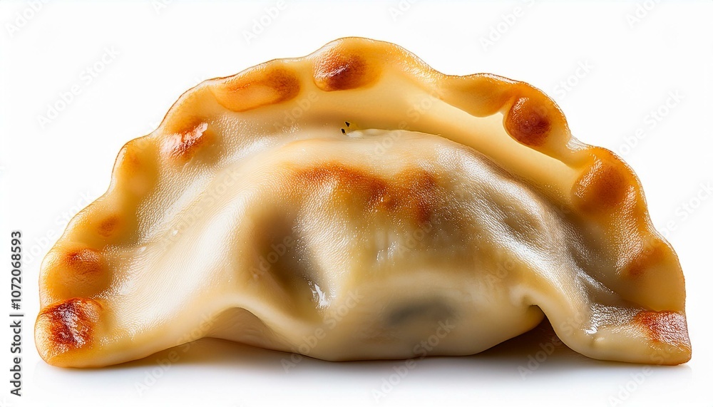 Pierogi dumpling front view full length isolate on White background PNG