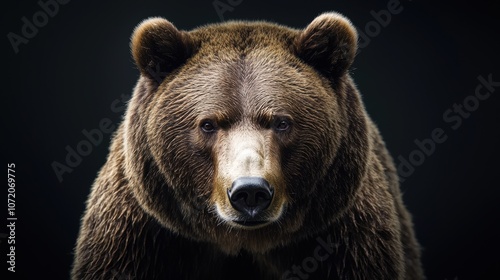 Realistic 3D Bear Portrait with Natural Lighting