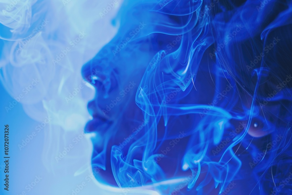 A close-up view of someone smoking a cigarette A close-up view of someone smoking a cigarette