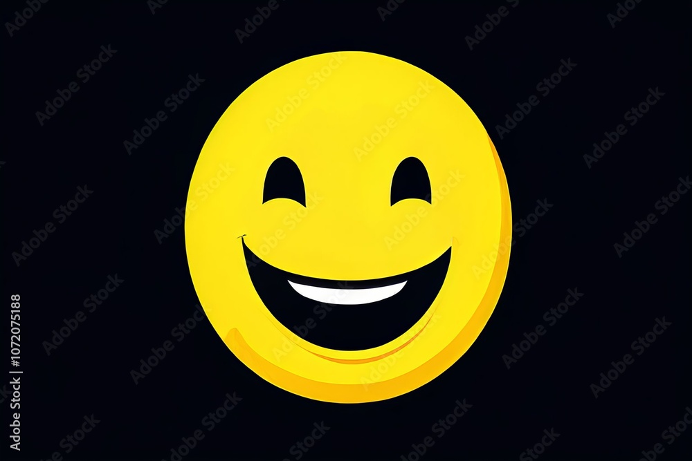 Fototapeta premium sunny day a bright yellow sun with a smiling face in the center