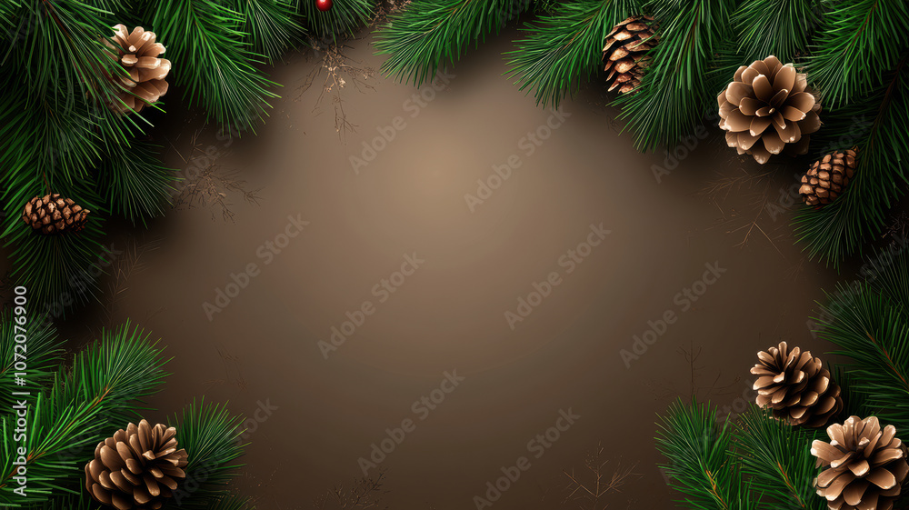 Rustic christmas wreath frame for text vector illustration Rustic christmas wreath frame for text vector illustration