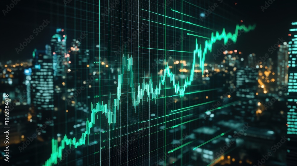 Explore how bright green graphs represent growing eco standards in business and technology trends for a sustainable future