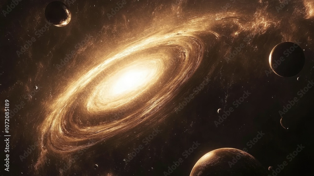 Obraz premium Stunning Spiral Galaxy in Cosmic Space