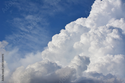 a cumulus stormy cloud high in the sky drone point of view wallpaper 