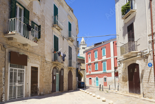 Vintage architecture in downtown in Trani, Apulia, Italy