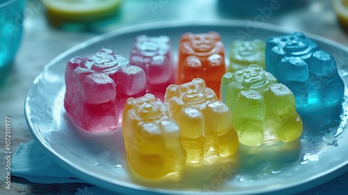 Frozen gummy bears photo